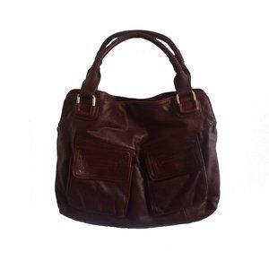 Tahari Leather Bag with Two Front Pockets